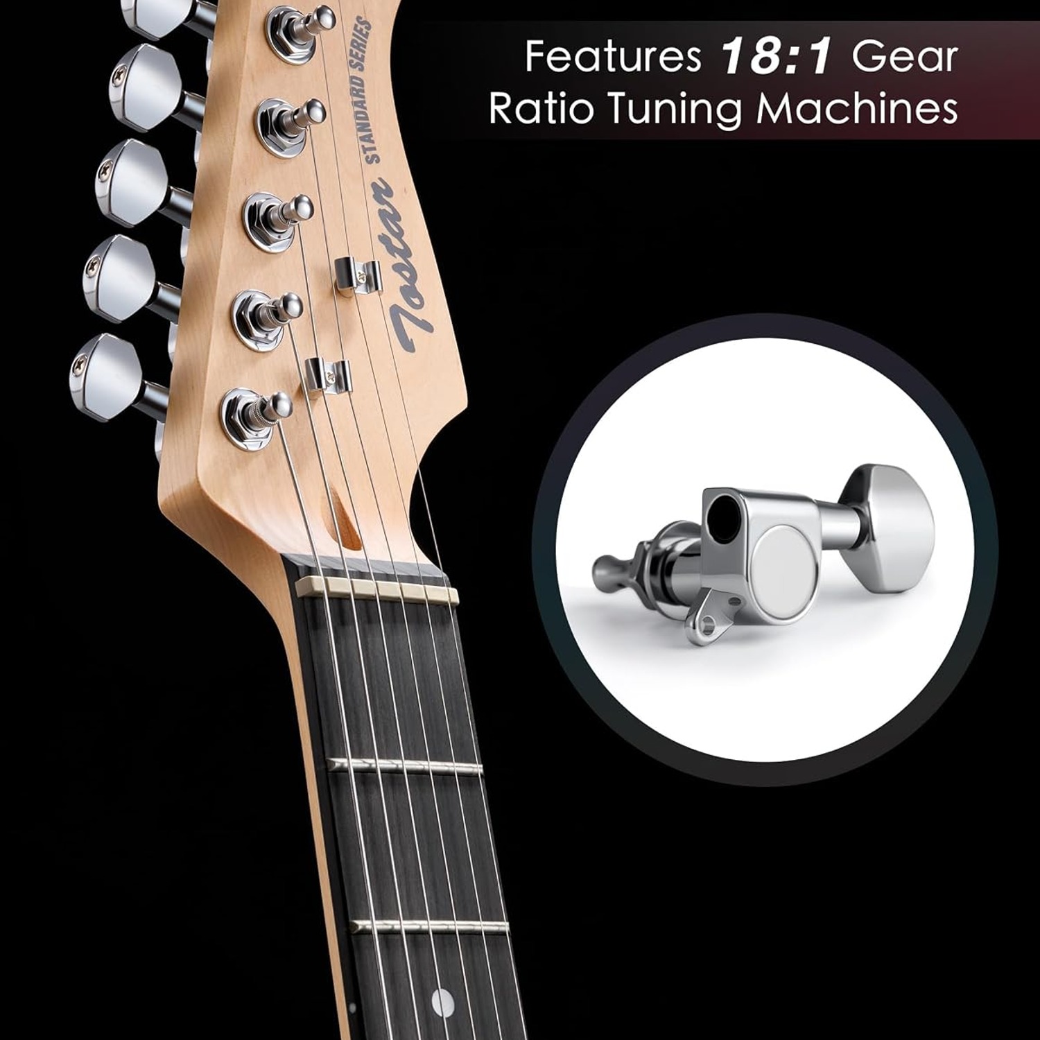 OMZZ 39" Electric Guitar Starter Kit (7-Piece with Amp)