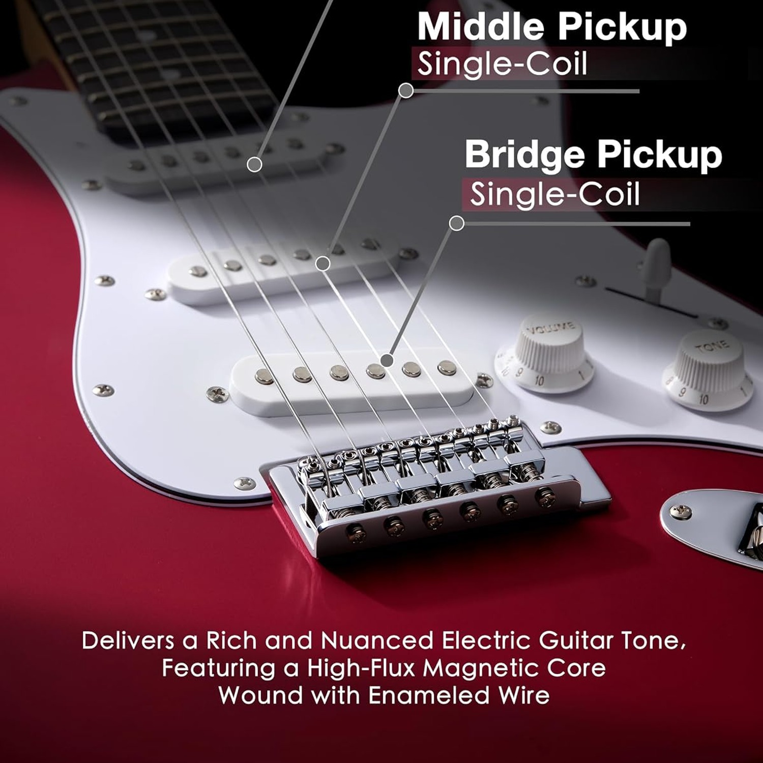 OMZZ 39" Electric Guitar Starter Kit (7-Piece with Amp)