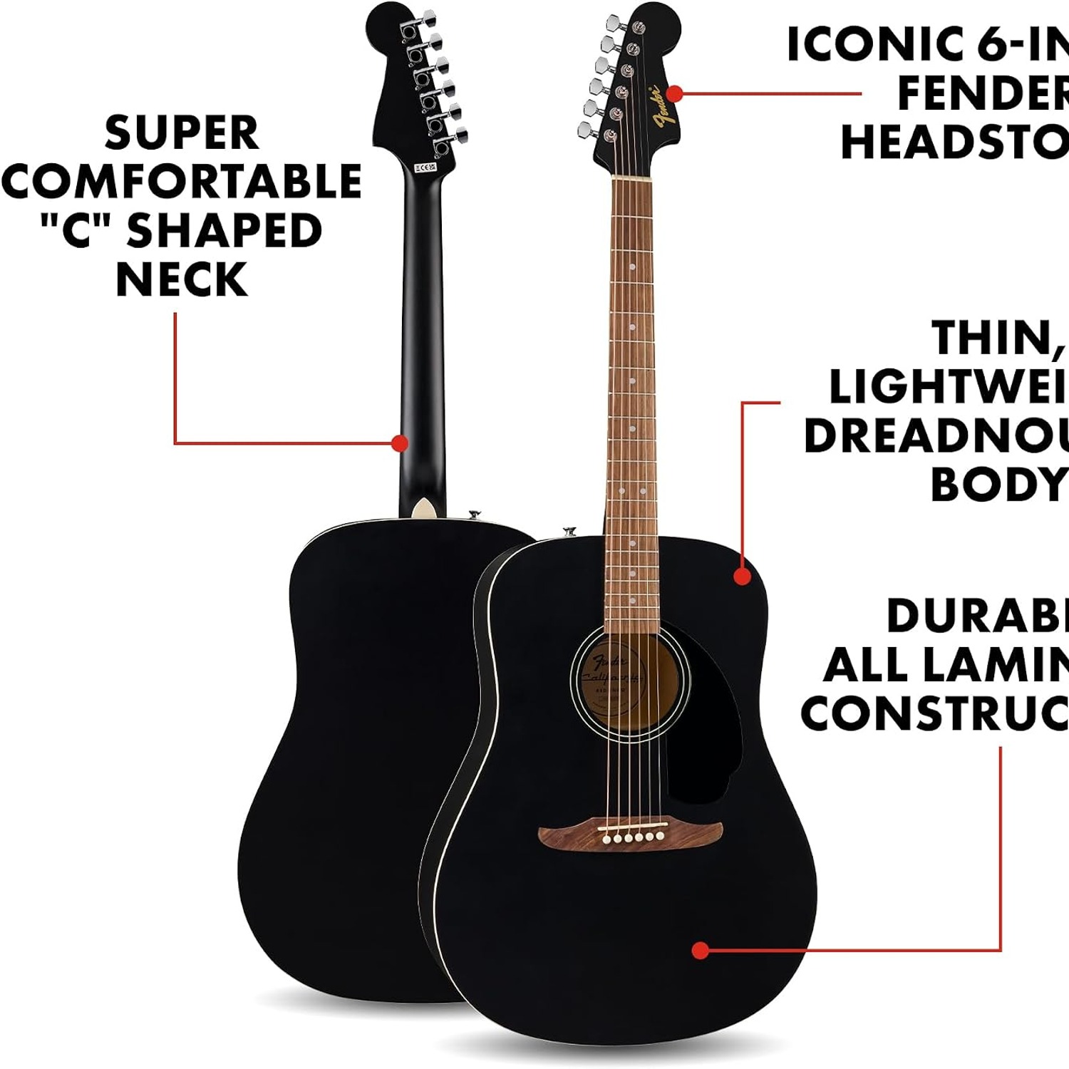 Fender California Debut Redondo Dreadnought Acoustic Guitar
