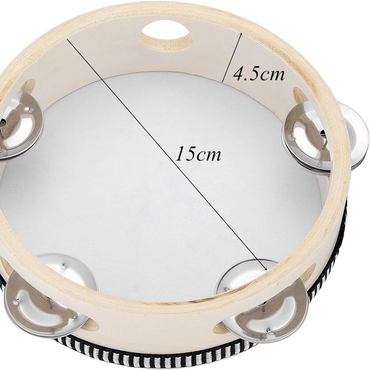 Kids Tambourine 6 Inch Birch Hand Drum