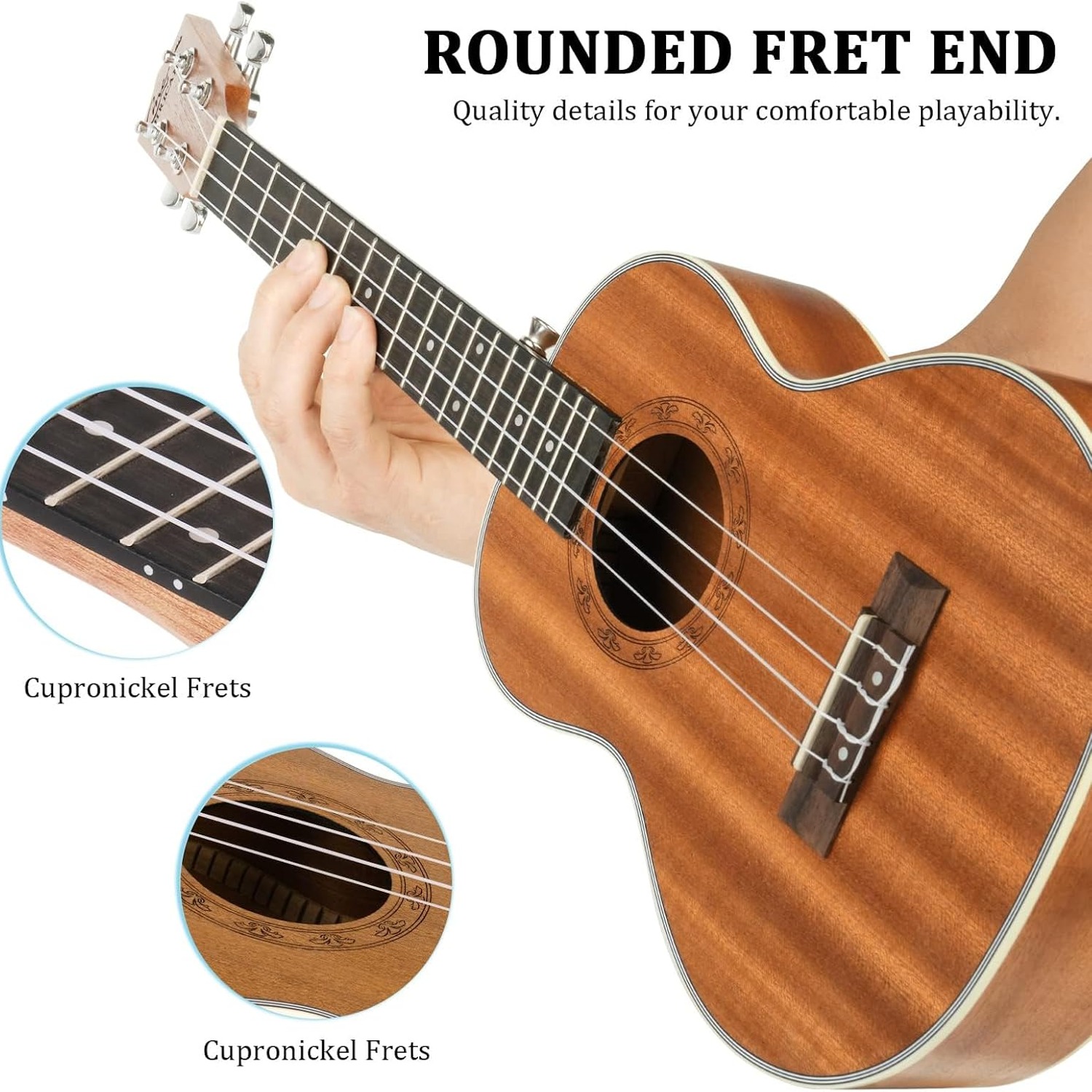 Hricane Sapele Soprano Ukulele for Kids: image 4