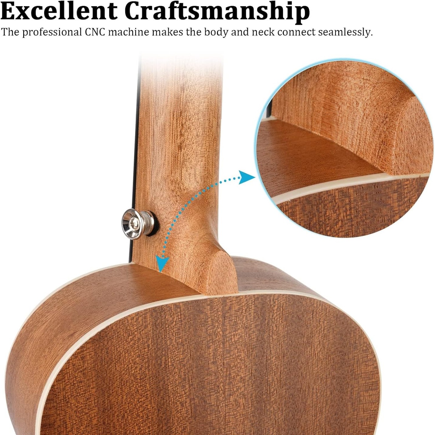 Hricane Sapele Soprano Ukulele for Kids: image 5