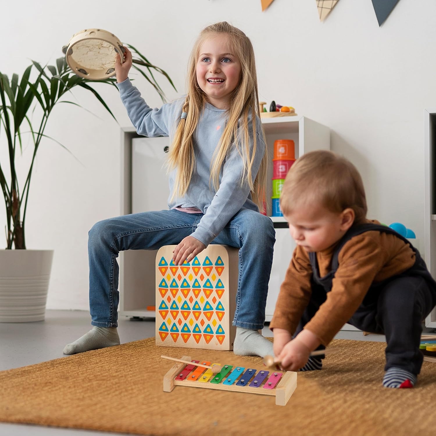 Stoie's 8-Note Rainbow Wooden Kids Xylophone with Mallets: image 7